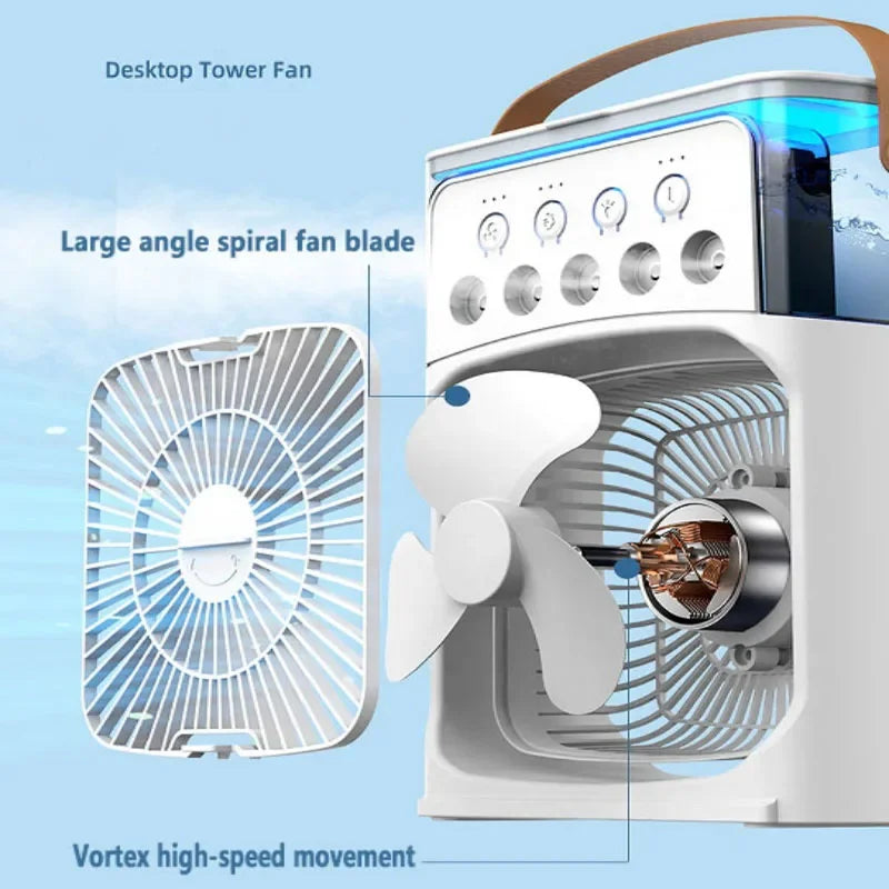Portable air conditioning fan